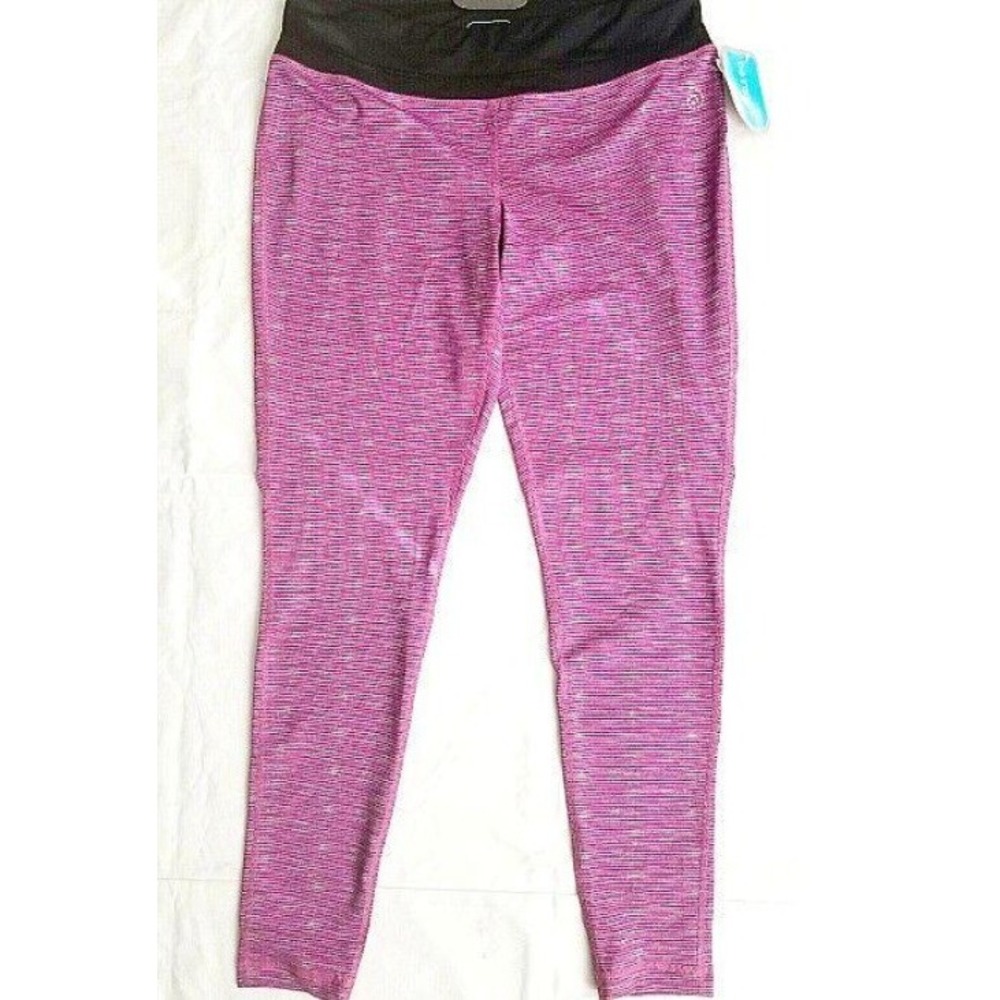 Be Inspired Pink/Black Athletic Performance Quick Dry Tight Fit Leggings Large - Picture 14 of 15
